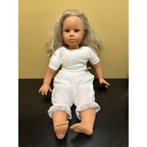 Zanini‎ Zambelli Vintage Baby Doll Blonde Hair Blue Eyes Vinyl 23 Inches